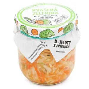 Kvašená zelenina PICKLES - Zelí, mrkev, celer, cibulka 340g | DOBROTYSPRIBEHEM.CZ