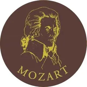 Bombasei čokoládová dekorace tmavá Mozart (6 ks)