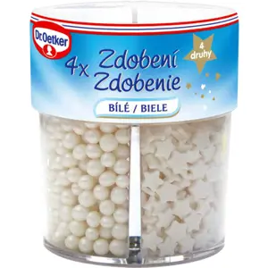 Dr. Oetker Zdobení 4 druhy bílé (73 g)