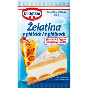 Dr. Oetker Želatina v plátcích (10 g/6 ks)