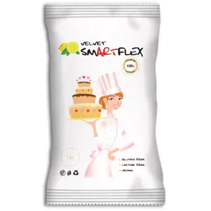 Smartflex Velvet Citron 1 kg v sáčku (Potahovací a modelovací hmota na dorty)