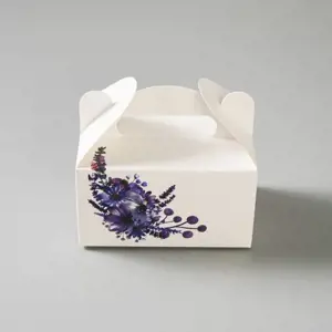 Svatební krabička na výslužku Purple (13 x 9 x 7 cm)