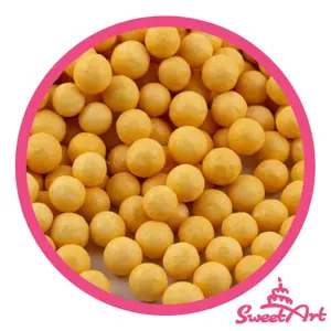 SweetArt cukrové perly zlatožluté matné 5 mm (80 g)